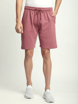 Stitch Hub Rose Pink Loop knit Shorts for Men