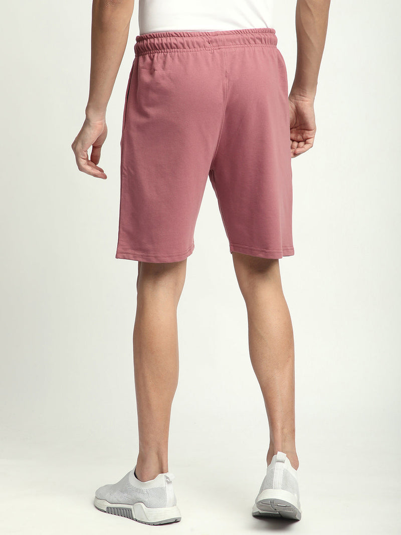 Stitch Hub Rose Pink Loop knit Shorts for Men