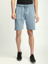 Stitch Hub Blue Loop knit Shorts for Men