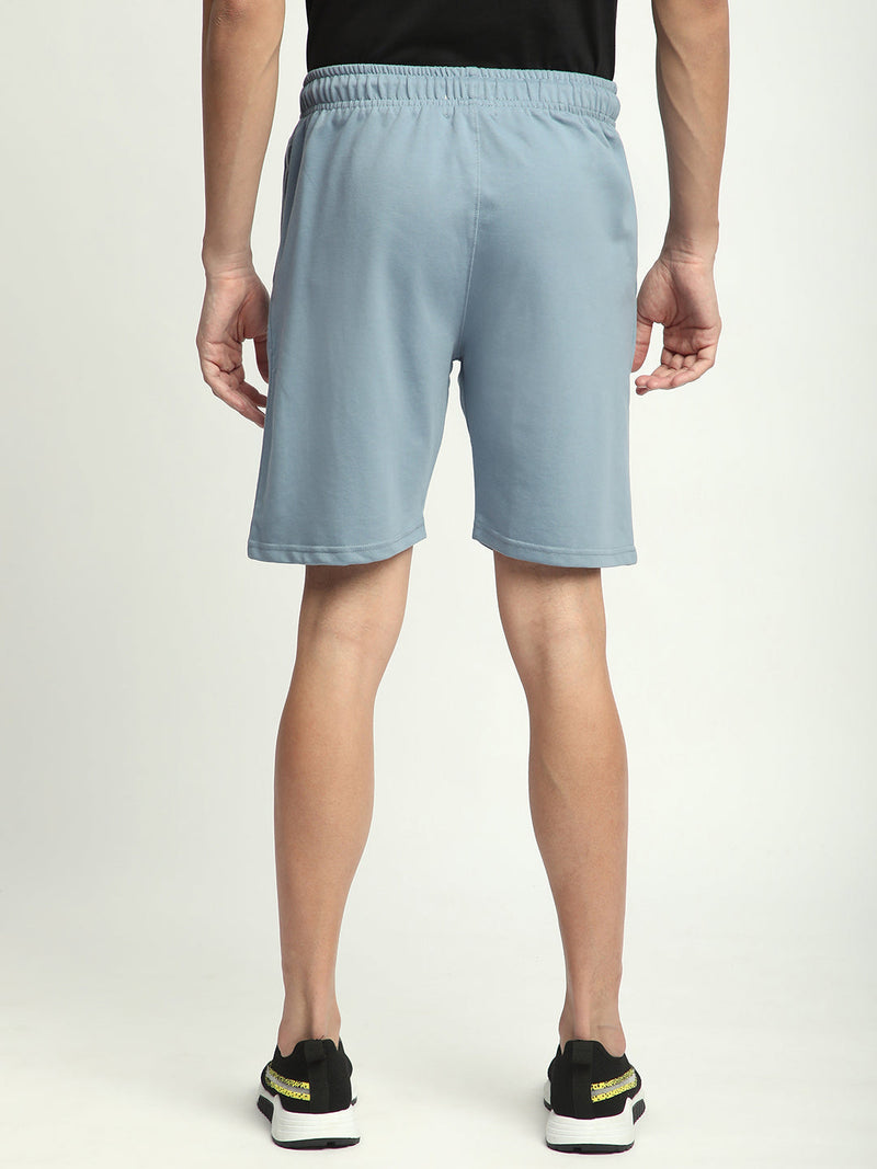 Stitch Hub Blue Loop knit Shorts for Men