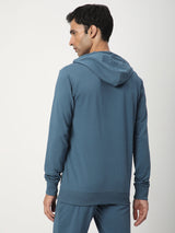 Stitch Hub Denim Loop knit Hoodie - Long Sleeve, Regular Fit