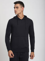 Stitch Hub Navy Loop knit Hoodie - Long Sleeve, Regular Fit