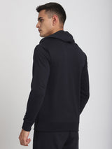 Stitch Hub Navy Loop knit Hoodie - Long Sleeve, Regular Fit