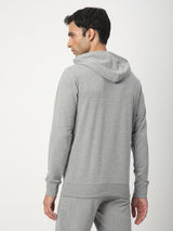 Stitch Hub Grey Loop knit Hoodie - Long Sleeve, Regular Fit