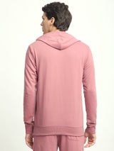 Stitch Hub Rose Pink Loop knit Hoodie - Long Sleeve, Regular Fit