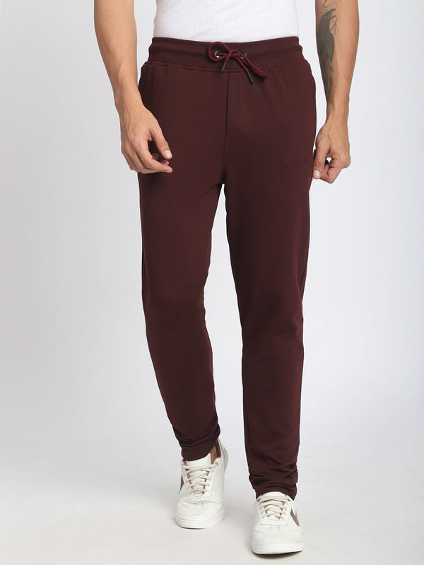 Stitch Hub Wine Loop knit Track Pant for Men