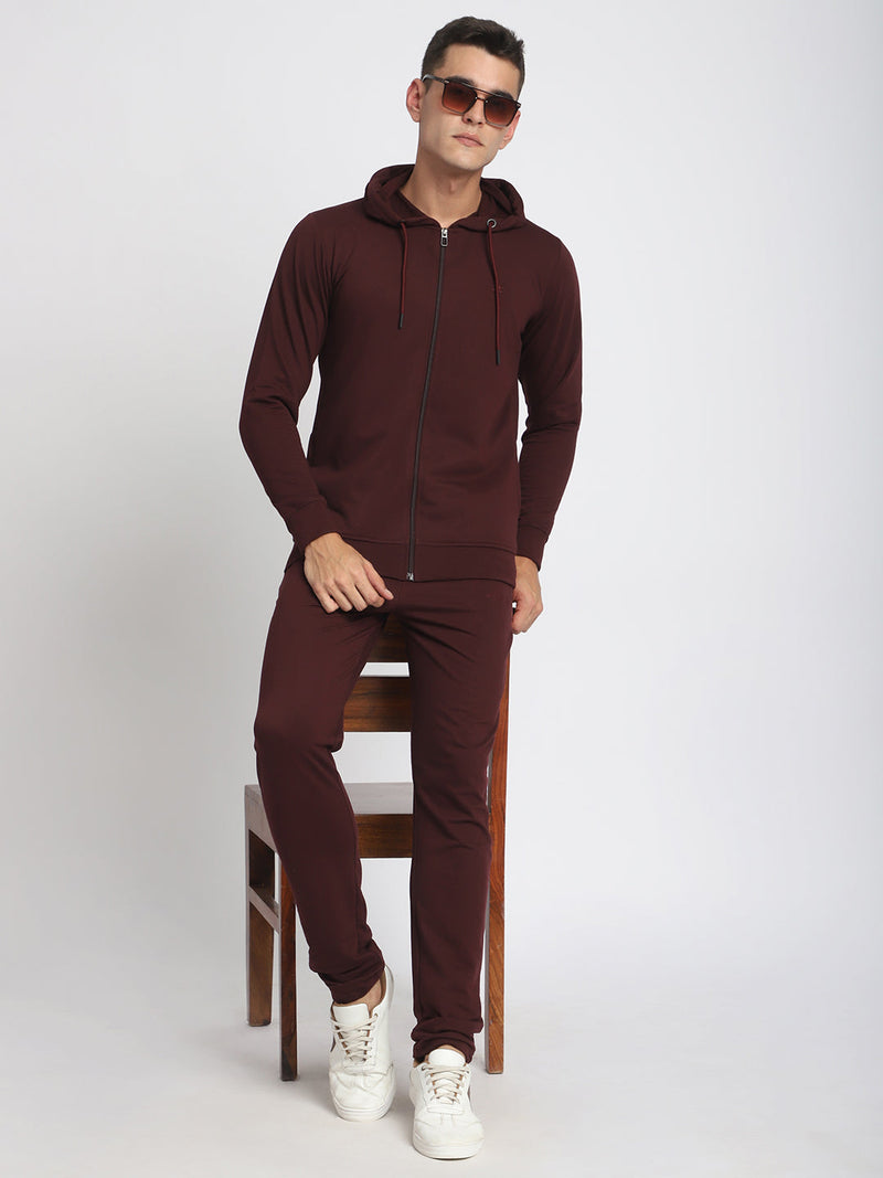 Stitch Hub Wine Loop knit Track Pant for Men