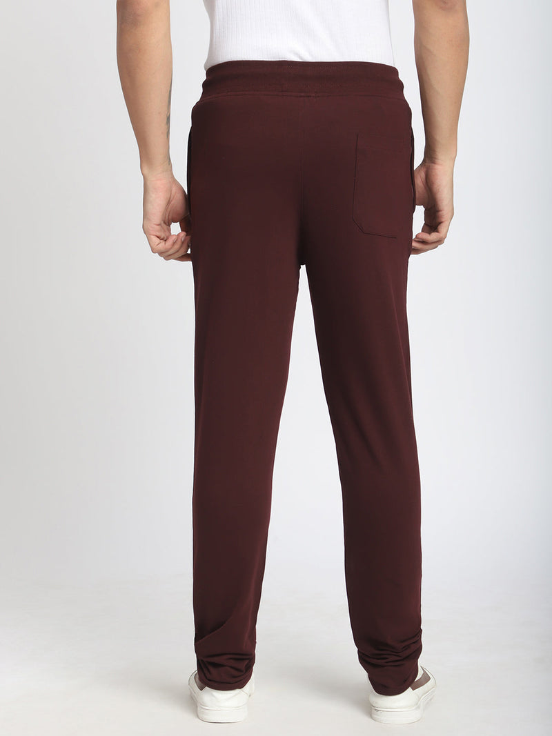 Stitch Hub Wine Loop knit Track Pant for Men