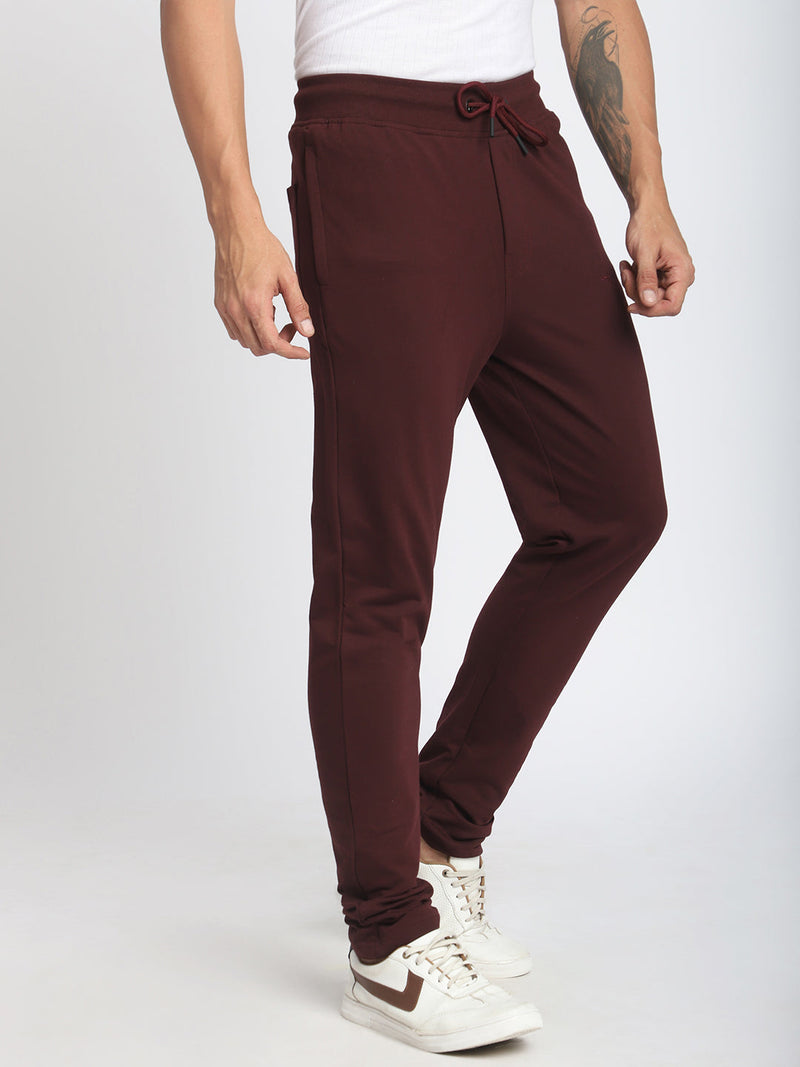 Stitch Hub Wine Loop knit Track Pant for Men