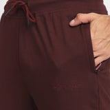 Stitch Hub Wine Loop knit Track Pant for Men