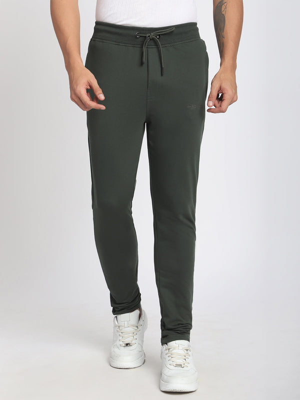 Stitch Hub Olive Loop knit Track Pant for Men