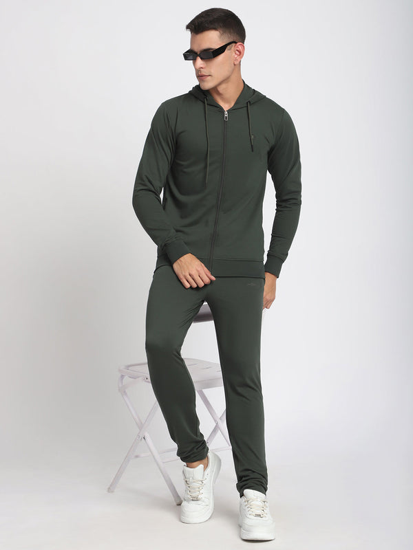 Stitch Hub Olive Loop knit Track Pant for Men