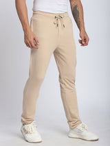 Stitch Hub Beige Loop knit Track Pant for Men