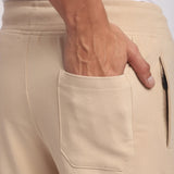 Stitch Hub Beige Loop knit Track Pant for Men