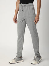 Stitch Hub Grey Loop knit Track Pant for Men