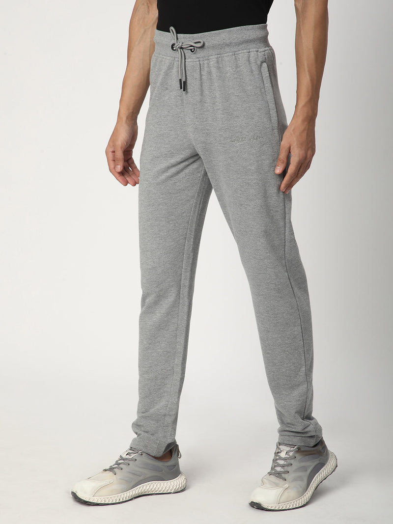 Stitch Hub Grey Loop knit Track Pant for Men