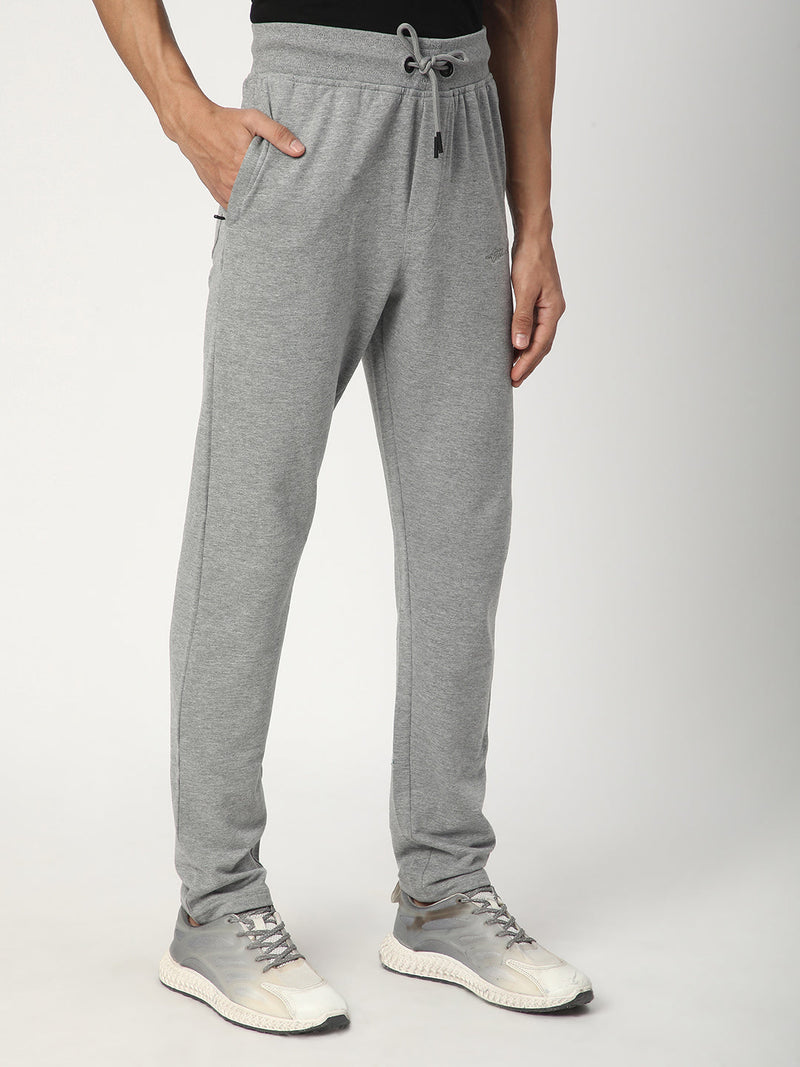 Stitch Hub Grey Loop knit Track Pant for Men