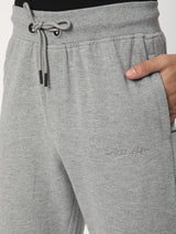 Stitch Hub Grey Loop knit Track Pant for Men