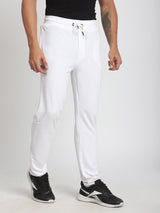 Stitch Hub White Loop knit Track Pant for Men