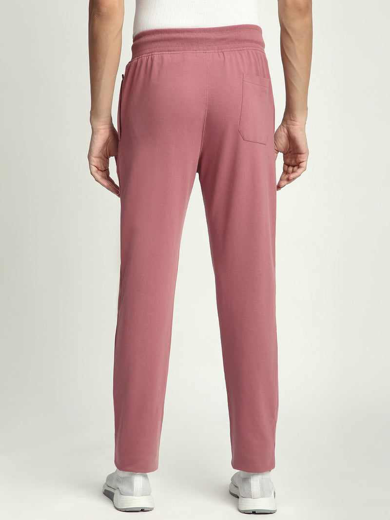 Stitch Hub Rose Pink Loop knit Track Pant for Men