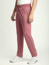 Stitch Hub Rose Pink Loop knit Track Pant for Men