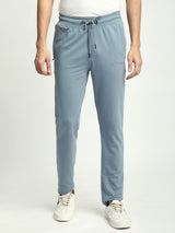 Stitch Hub Blue Loop knit Track Pant for Men