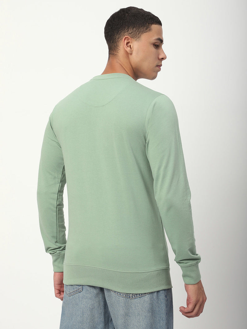 Stitch Hub Pista Loop Knit Sweatshirt For Men - Regular Fit With Solid Pattern