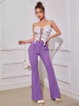 Pretty Graceful  Bellbottom Pants For Women